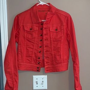 Red jean jacket!